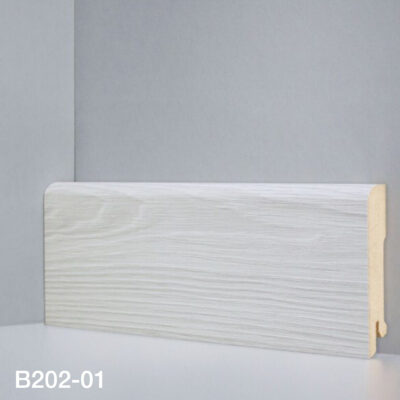 DeARTIO B 202-01 Монте-Карло светло-серый Плинтус МДФ под дерево 16x80x2050